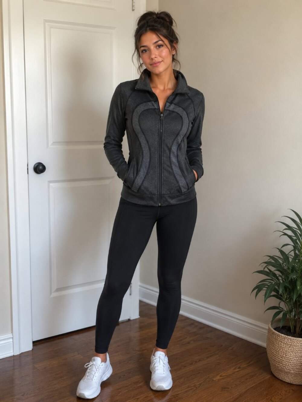 LULULEMON WOMENS ZIPPERED JACKET -(MEDIUM)